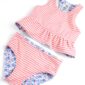 Striped tankini swimsuit for girls.