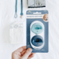 Packaged silicone pacifiers for infants.