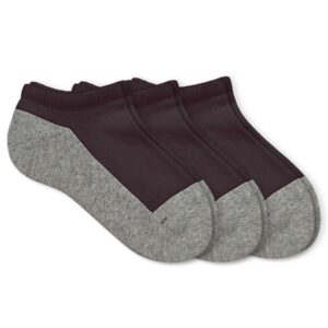 Jefferies Socks - Smooth Toe Sport Low Cut Socks 3 Pair Pack - Black/Grey
