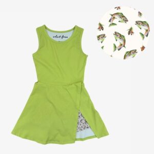 Velvet Fawn - Maren Performance Dress UPF 50+ || Lure Green + Trout Traditions