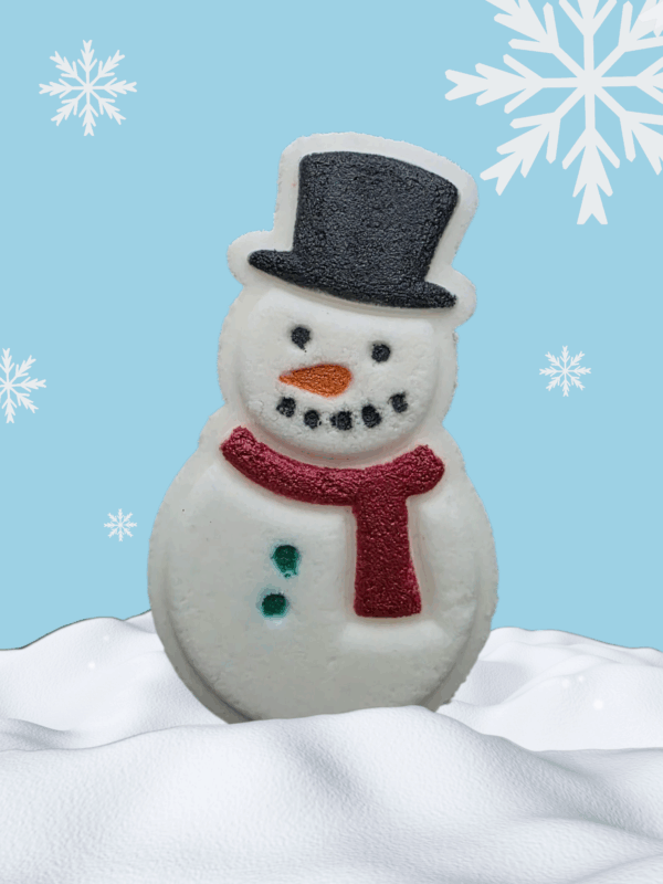 fizz bizz holiday christmas snowman bath bomb