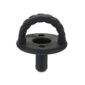 Black rubber handle with braided design