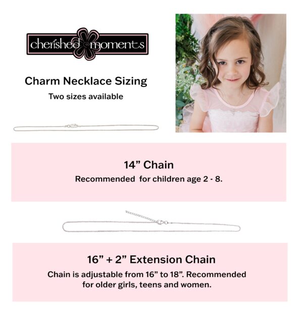 cherished moments 14k gold plated pink ladybug necklace for child, girls, kids Charm necklace sizing for children and teens.