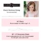 Charm necklace sizing for children and teens.