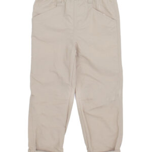 Beige toddler pants with rolled cuffs