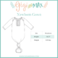 Newborn gown size chart by Gigi and Max