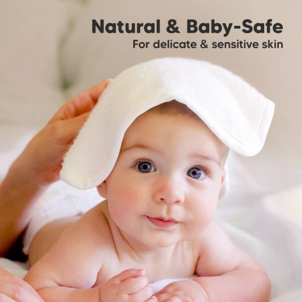 keababies 6 pack baby wash cloths: white Baby with towel for sensitive skin care