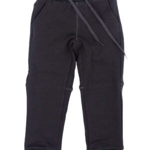 Black jogger pants with drawstring and pockets