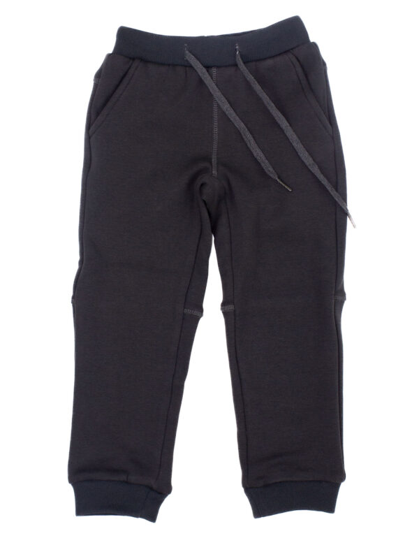 Black jogger pants with drawstring and pockets