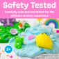 Colorful sensory play kit with safety tested toys.