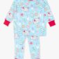 Festive Christmas-themed pajama set for kids.