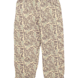 Brown camouflage pants on white background