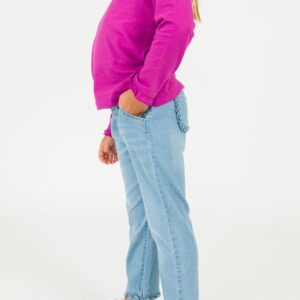 RuffleButts – Denim Ruffle Straight Jeans Youth