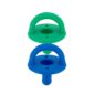 Two colorful dental chew toys for kids